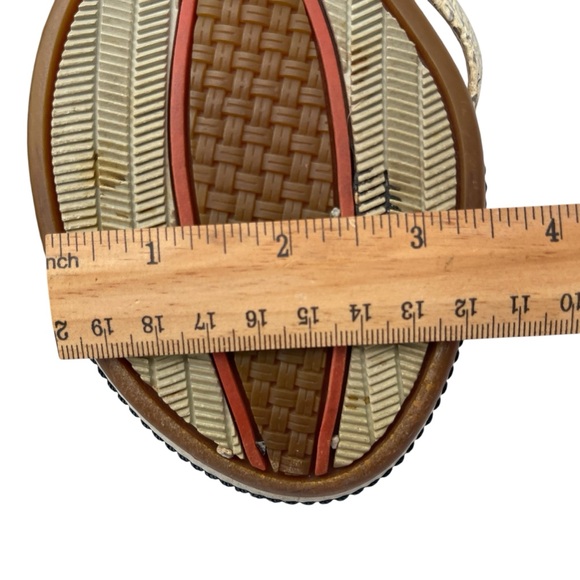 Cole Haan Women's Vibrant Orange and Tan Wedges - Picture 8 of 11